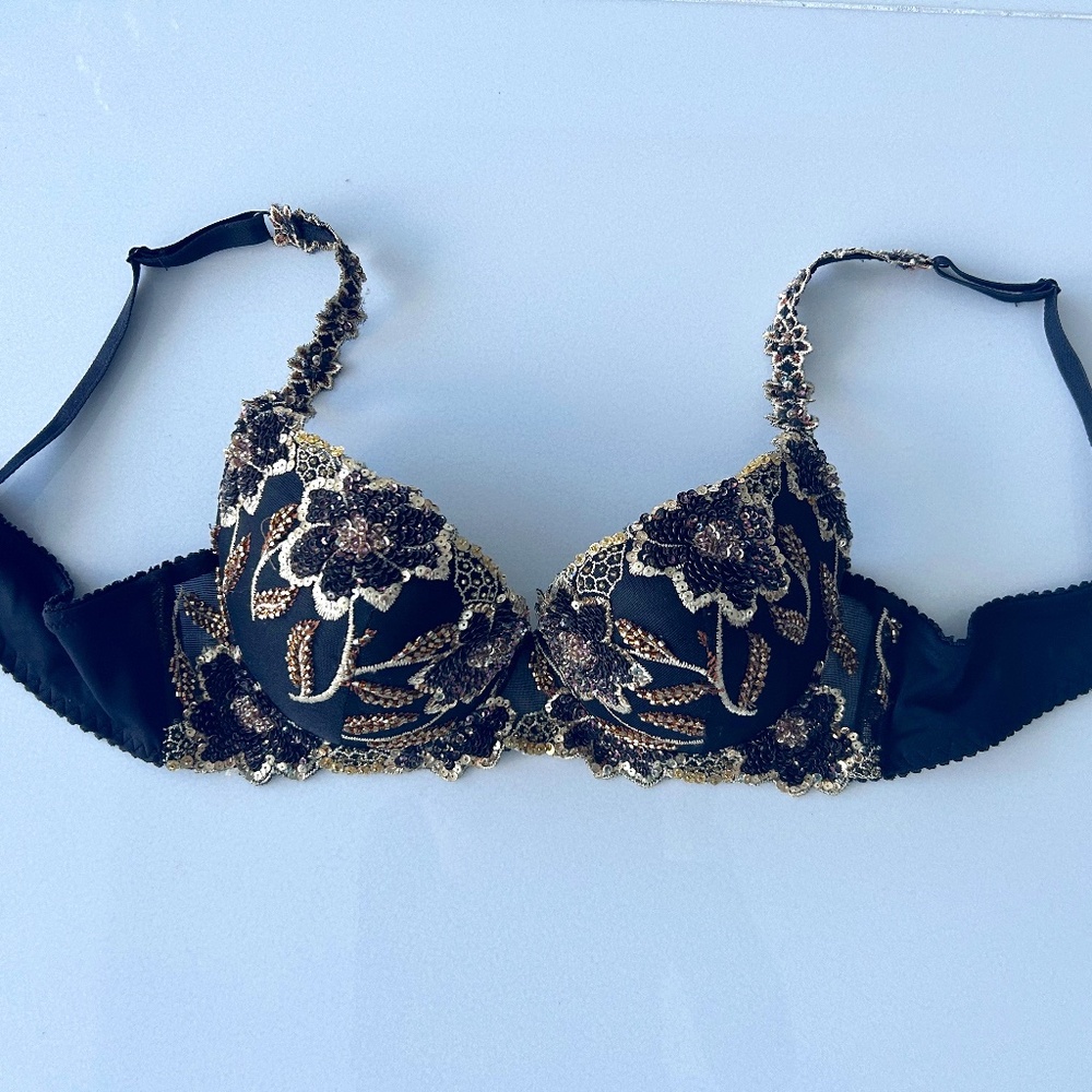 36 C Bra with sequins and beads